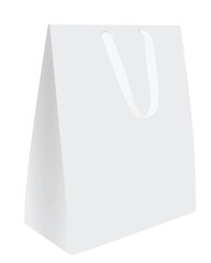 White bottle paper bag template. vector illustration