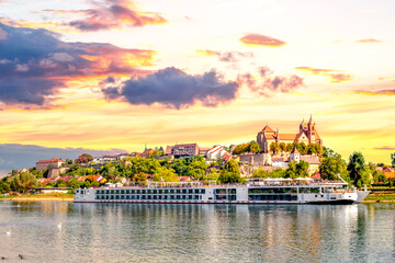 Blick über Breisach am Rhein, Deutschland 