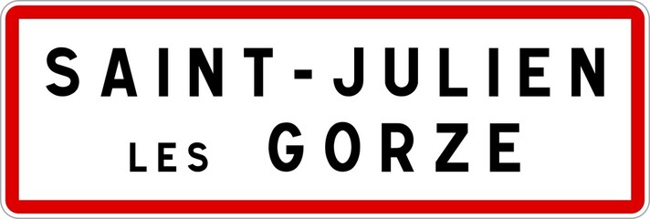 Panneau entrée ville agglomération Saint-Julien-lès-Gorze / Town entrance sign Saint-Julien-lès-Gorze