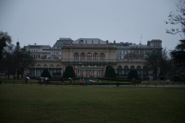 architectural monuments of Vienna in cloudy weather, late evening. European culture, historical monuments of architecture. history, architecture of austria