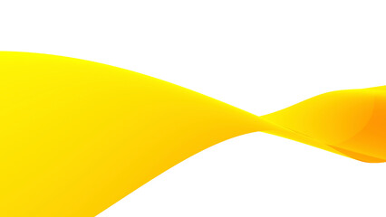 3d abstract wavy isolated background. Colored yellow wave or line in the flow of motion and vibration on an empty white background.