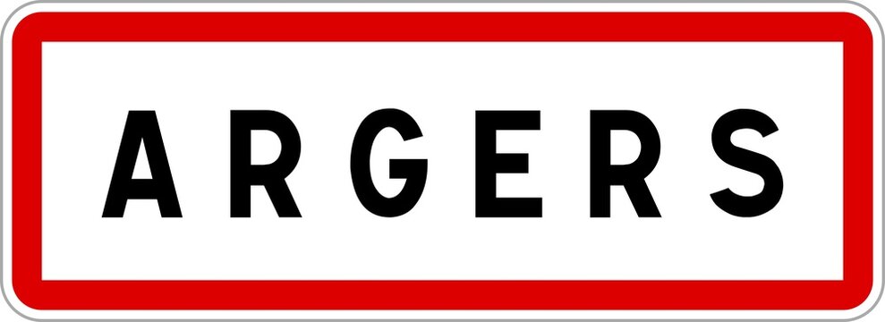 Panneau entrée ville agglomération Argers / Town entrance sign Argers