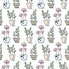 seamless pattern with flowers