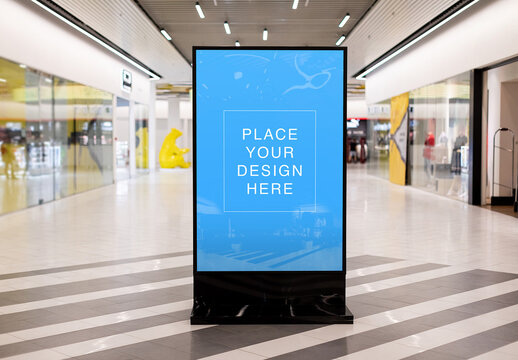 Indoor Shopping Mall Poster Mockup
