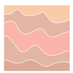 Abstract Minimalist Boho Landskape Pattern Wallpaper Background