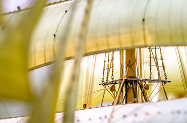 old sail of a model