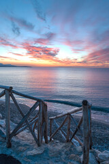 Coucher de soleil sur la Côte d'Azur au Cap d'Antibes