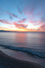 Coucher de soleil sur la Côte d'Azur au Cap d'Antibes