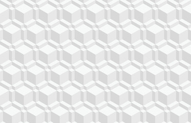 Abstract 3d geometric seamless pattern. Isometric optical illusion modern background.
