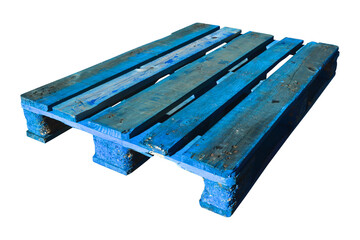 Sturdy wooden pine blue pallet used in transportation and storage, euro pallet, epal pallet