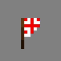 Obraz premium Georgia flag pixel art. Vector illustration.