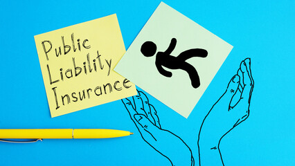 Public liability insurance is shown on the photo using the text