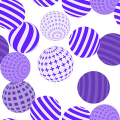 Retro 3d illustration of abstract balls, great design for any purpose. Modern poster for cover design. Vector seamless technology background. Background wall design.