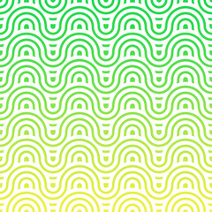 Abstract yellow and green overlapping circles, ethnic pattern background. 