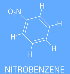 Nitrobenzene solvent molecule. Skeletal formula.