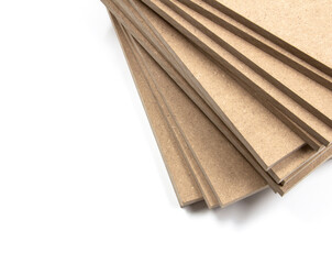 Raw MDF boards that can be used in the production of different types of furniture and can be painted in different colors.
