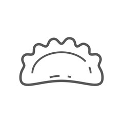 Vector linear icon with cheburek