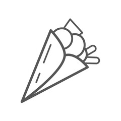 Vector linear icon with shawarma