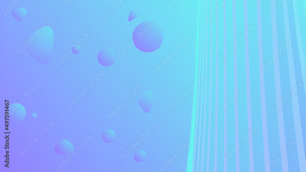 Poster vector background with gradient stripes and varied shapes