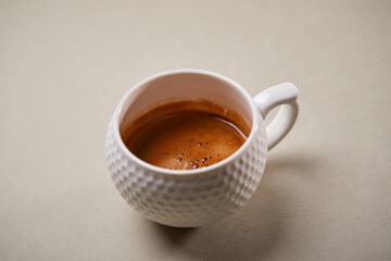 cup with italian coffee, breakfast