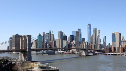 Panorama of New York from the Brooklyn Bridge