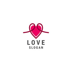 Love logo icon design template. luxury, premium vector