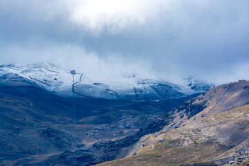 Landscapes of National park Sierra Nevada mountains near Malaga and Granada, Andalusia, Spain