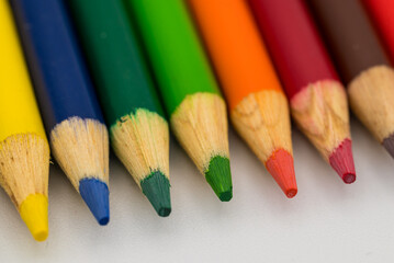 Macro Colored Pencils Closeup Background