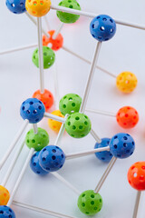 Obraz premium Molecular Structure on the white background