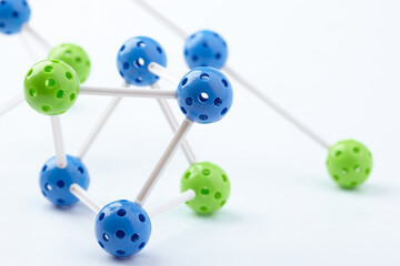 Obraz premium Molecular Structure on the white background