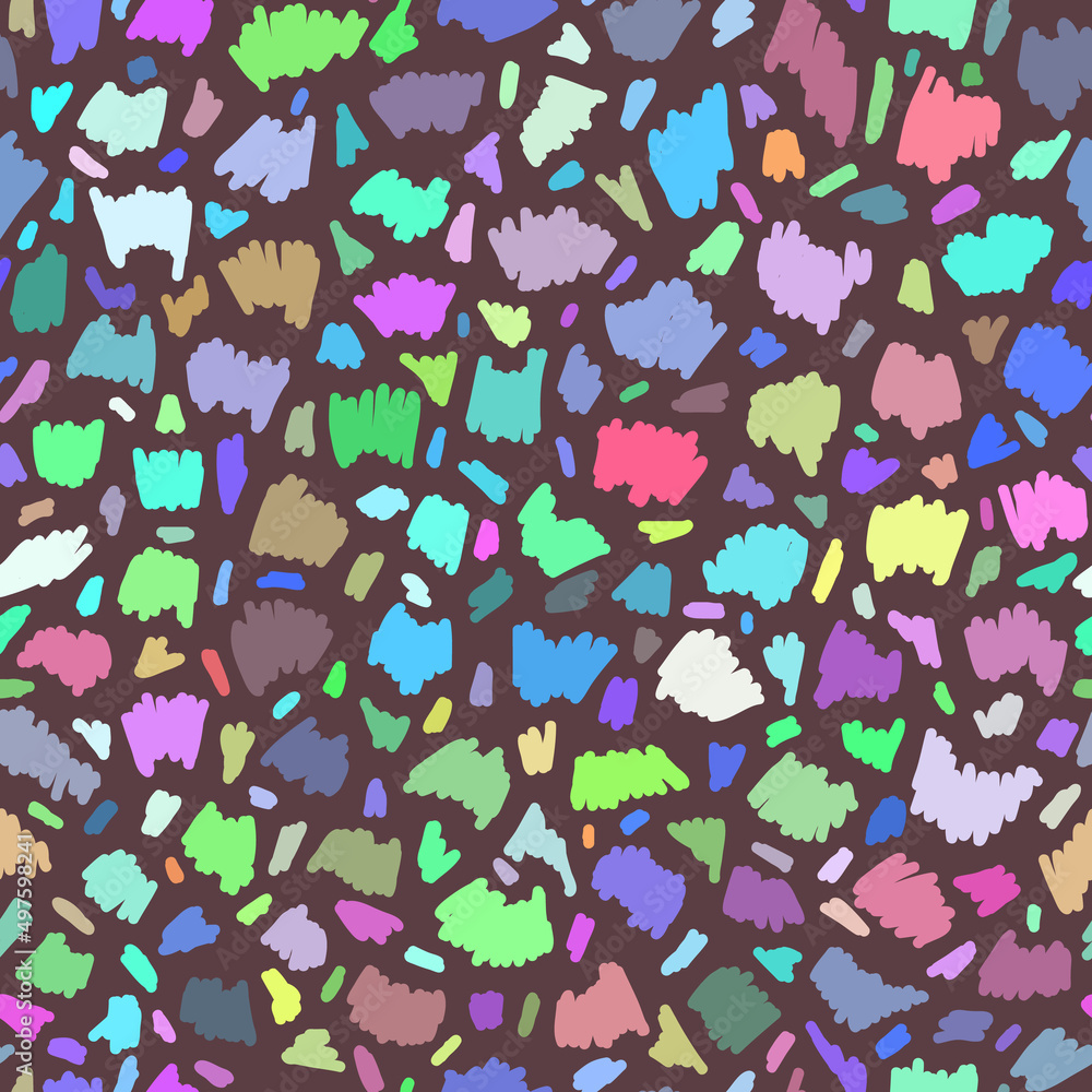 Poster vector seamless pattern. repeatable texture with hand drawn wavy strokes. artistic background.