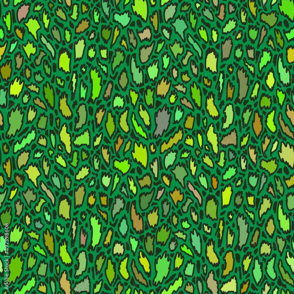 Aufkleber vector seamless pattern. repeatable texture with hand drawn wavy strokes. artistic background.