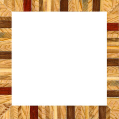 Wooden marquetry frame, wooden frame made of a combination of different woods