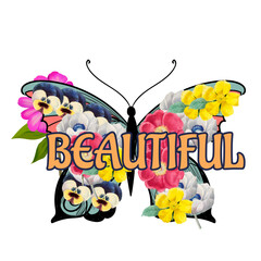 Butterfly Beautiful T-shirt Vector Design 