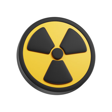 3D Radiation Symbol Sign Illustration