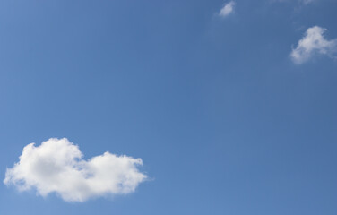 View of beautiful blue sky with white clouds. High quality photo