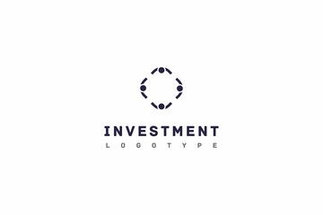Template minimalist logo design for investment company - obrazy, fototapety, plakaty