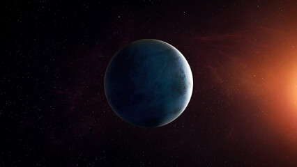 Obraz na płótnie Canvas Planet Uranus in space 3D illustration