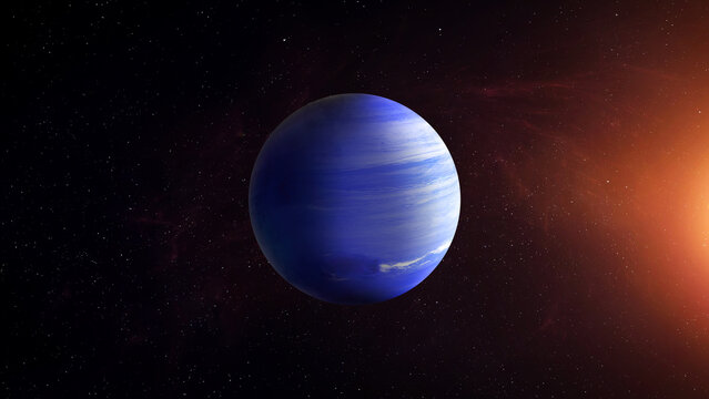 Planet Neptune in space 3D illustration © Alexandru