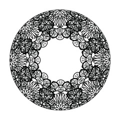 Hand drawn mandala. decoration in ethnic oriental  doodle ornament.