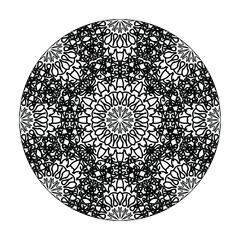 Hand drawn mandala. decoration in ethnic oriental  doodle ornament.