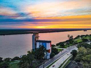 sunset over the river © Federico