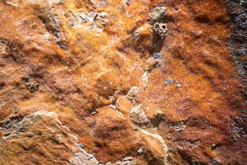 background of a stone surface with crustose Lichen in nature