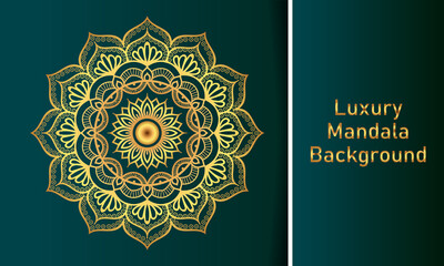 Circle Pattern Creative Luxury Ornamental Mandala, Flower Mandala with gradient color with unique Background Design in gold color vector 1