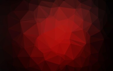 Fototapeta premium Dark Red vector polygonal background.