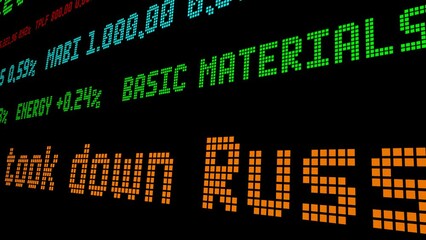 West took down Russian finances in one day stock ticker - Powered by Adobe