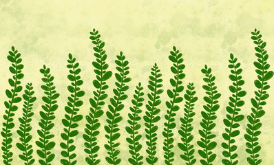 Leaves and branches.  Mural for the walls. Pattern wiith flowers. Onament for wall decoration. Photo wallpapers for the room. © Anita