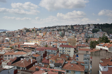 Fototapeta na wymiar Many homes in Istanbul landscape