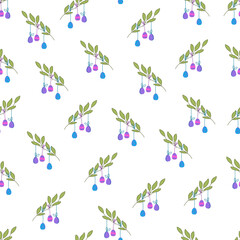 Seamless pattern with different Easter eggs.