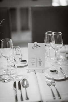 Wedding menu with farming theme
